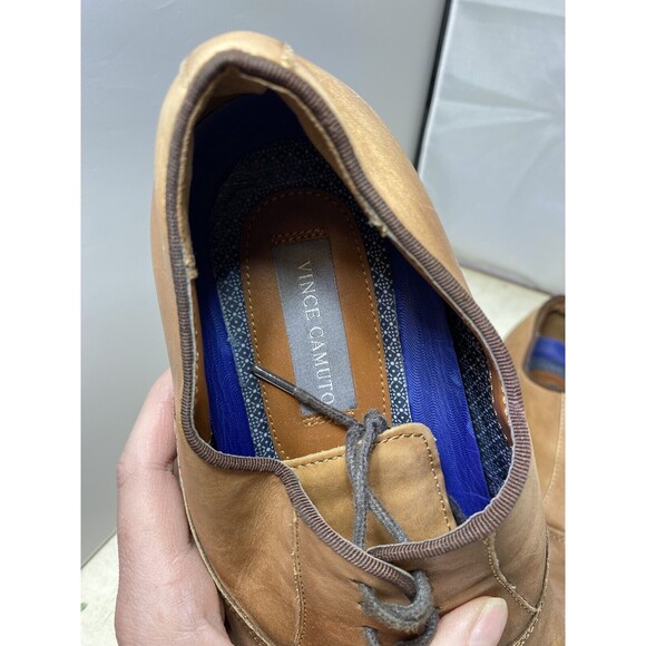 Vince Camuto Lawsen Oxfords Mens Size 10 M Brown Leather Lace Up Round Toe - Picture 8 of 9